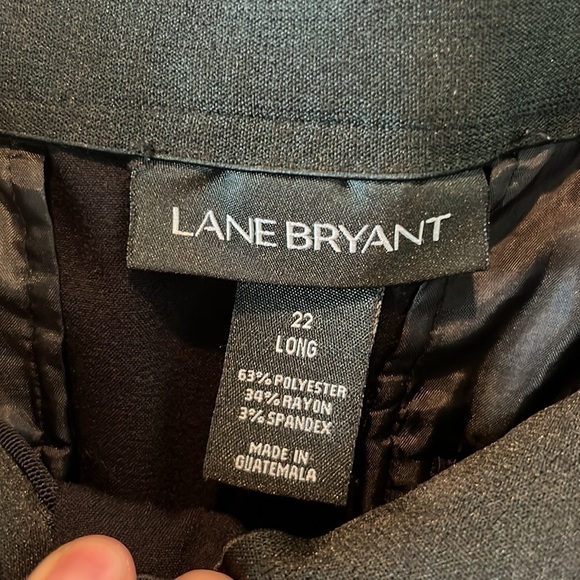 LANE Bryant stretch waist black wide leg dress pants staple classic size 22L - Picture 4 of 12